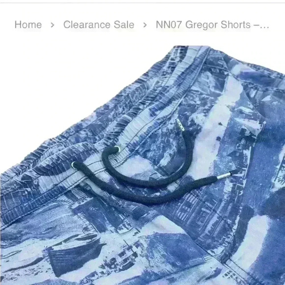 NN07 Gregor Drawstring Men’s Shorts Blue Size XXL NWT indigo swim  pool beach - Picture 4 of 5